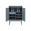 Wesson Wooden Wine Cabinet - Grey Blue
