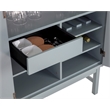 Wesson Wooden Wine Cabinet - Grey Blue