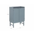 Wesson Wooden Wine Cabinet - Grey Blue