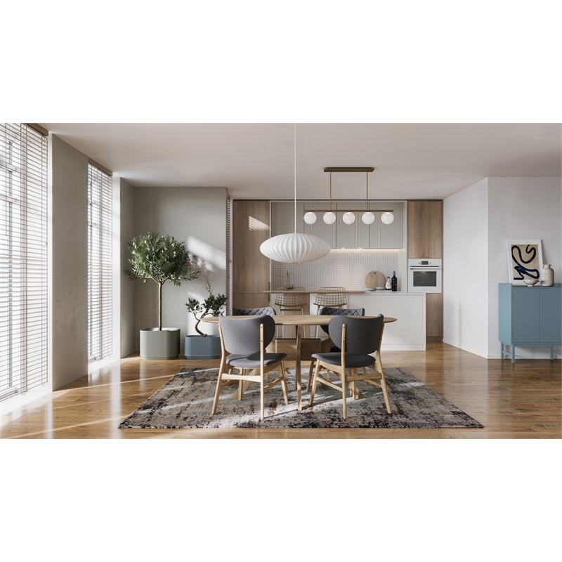 Wesson Wooden Wine Cabinet - Grey Blue