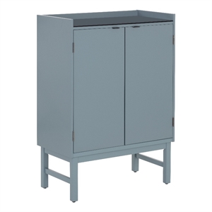 Wesson Wooden Wine Cabinet - Grey Blue