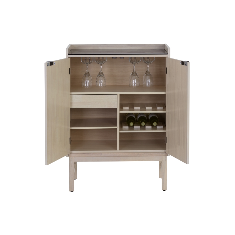 Wesson Wooden Wine Cabinet - Natural