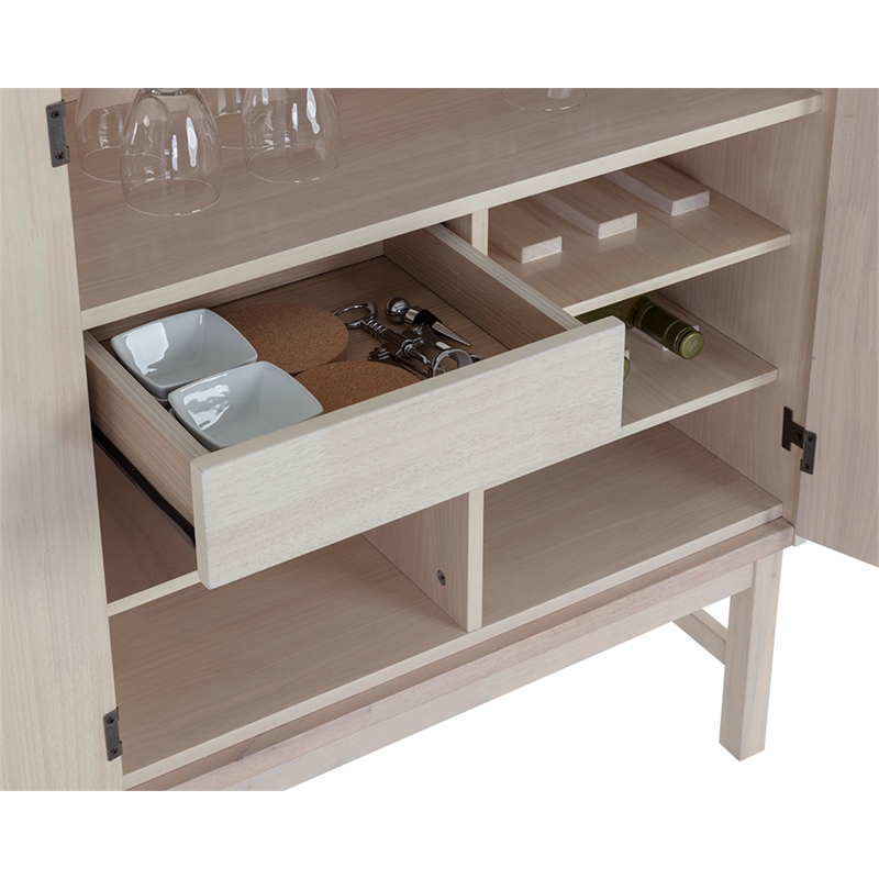 Wesson Wooden Wine Cabinet - Natural