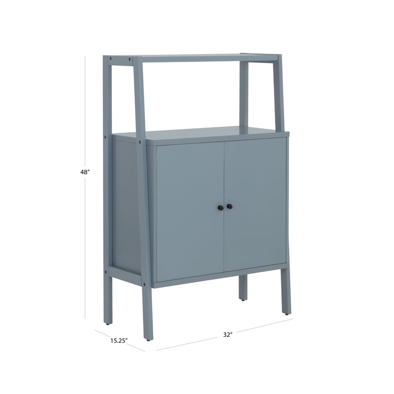 Novak Wine Cabinet - Grey Blue