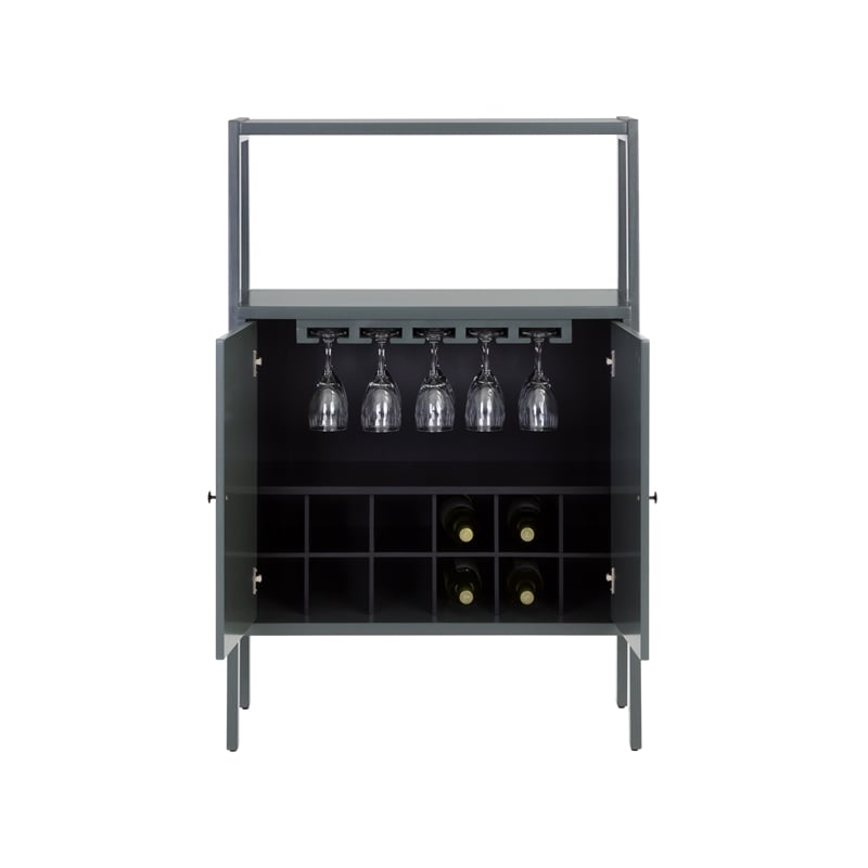 Novak Wine Cabinet - Grey Green