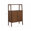 Novak Wooden Wine Cabinet - Walnut