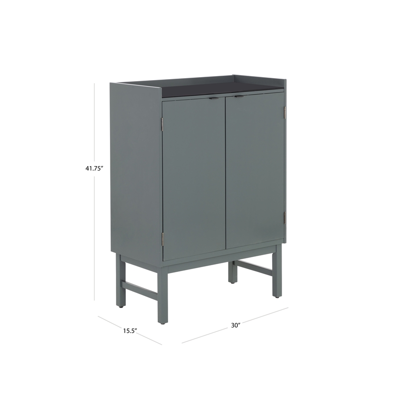 Wesson Wine Cabinet - Grey Green