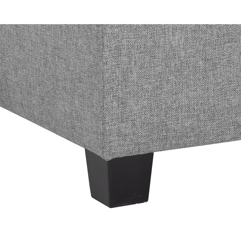 Brant House Aldo Fabric Storage Ottoman with Lift Top in Light Gray