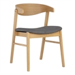 Brant House Haisley Dining Chair - Natural Finished- Dark Gray - Set Of 2