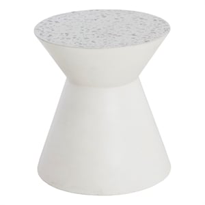 Brant House Astley Concrete End Table - Terrazzo White