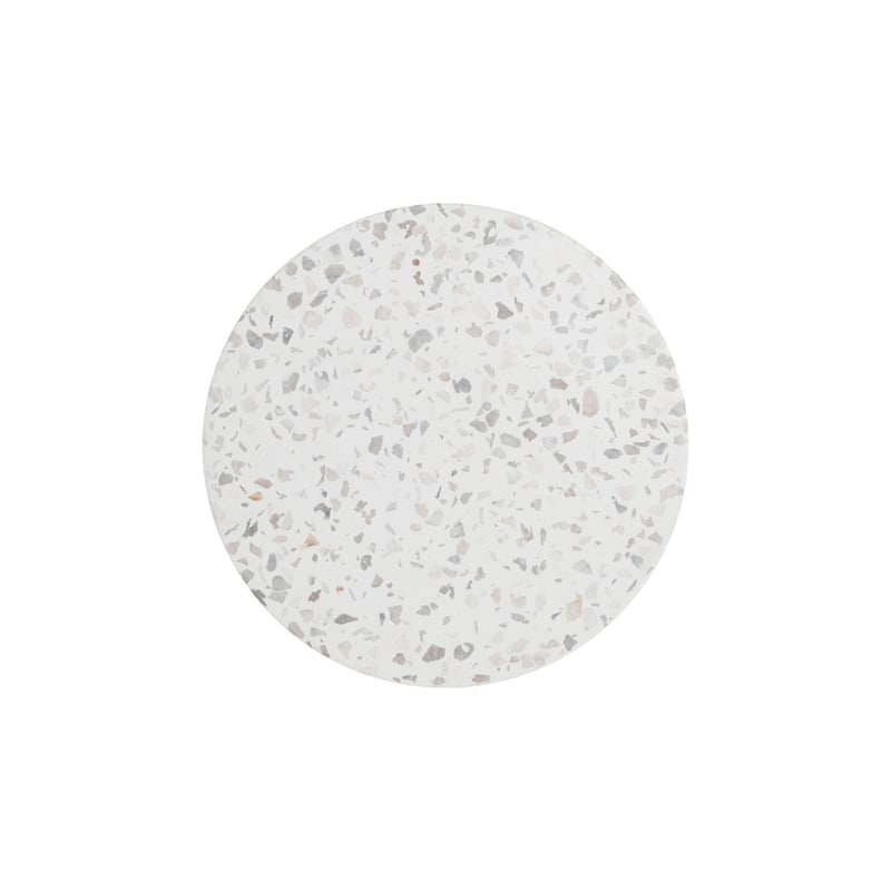 Brant House Logan Concrete End Table - Terrazzo White