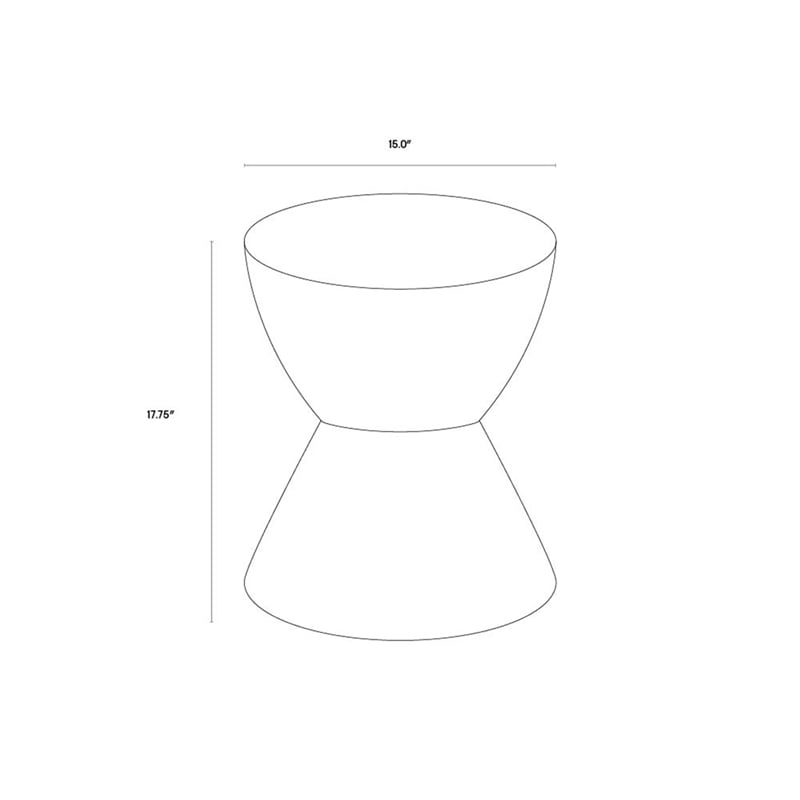 Brant House Logan Concrete End Table - Terrazzo White