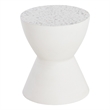 Brant House Logan Concrete End Table - Terrazzo White