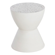 Brant House Logan Concrete End Table - Terrazzo White