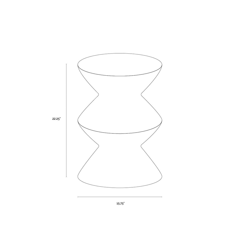 Brant House Union Concrete End Table - Terrazzo White