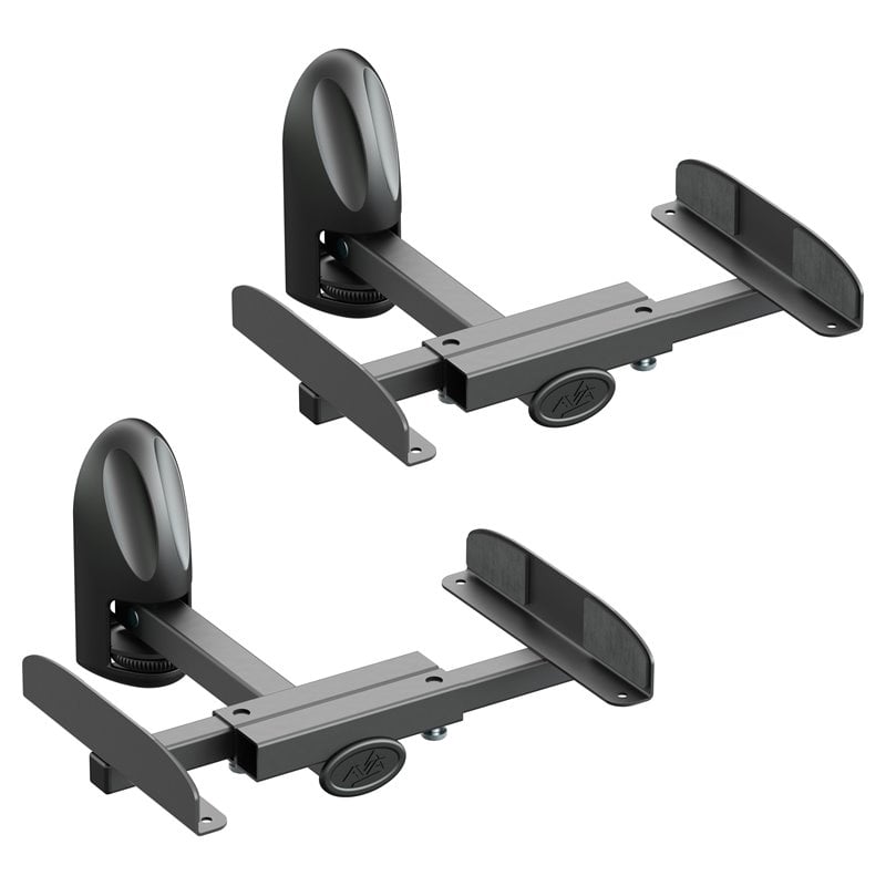 AVF Traditional Steel Side Clamping Speaker Mounts in Black (Set of 2)