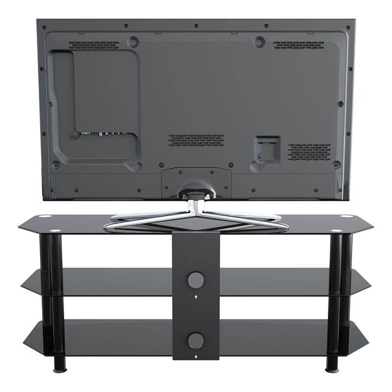 AVF Transitional Steel and Glass TV Stand for 39