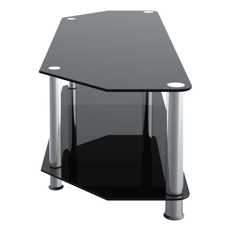 AVF Transitional Steel and Glass TV Stand for up to 65