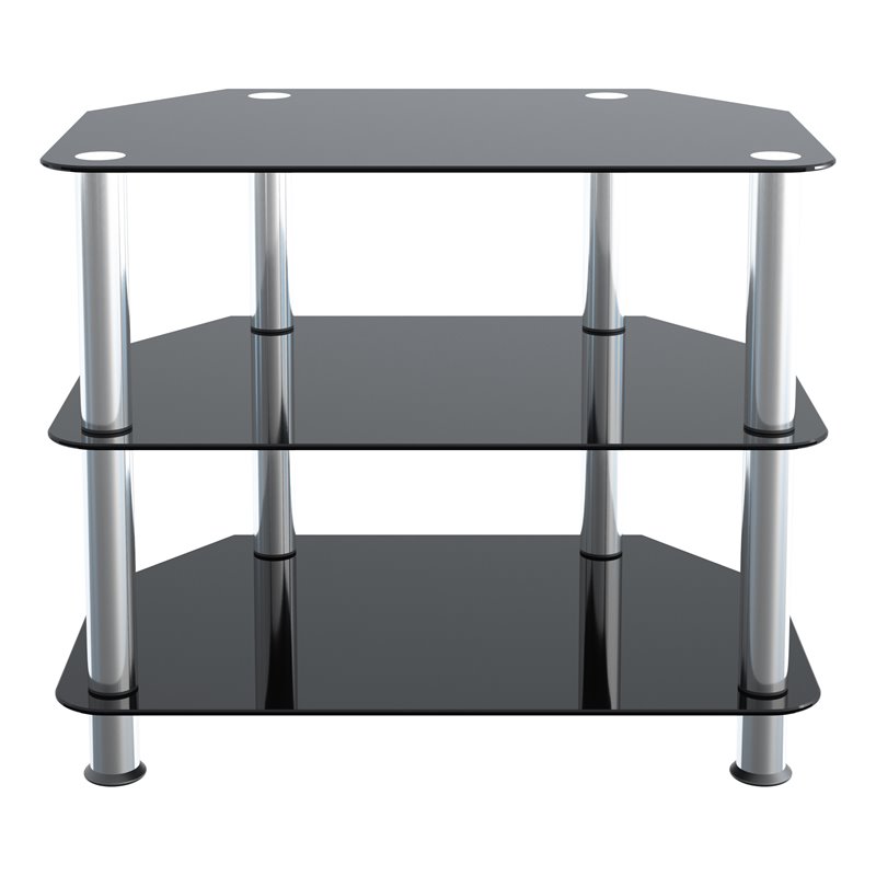AVF Transitional Steel and Glass TV Stand for up to 32
