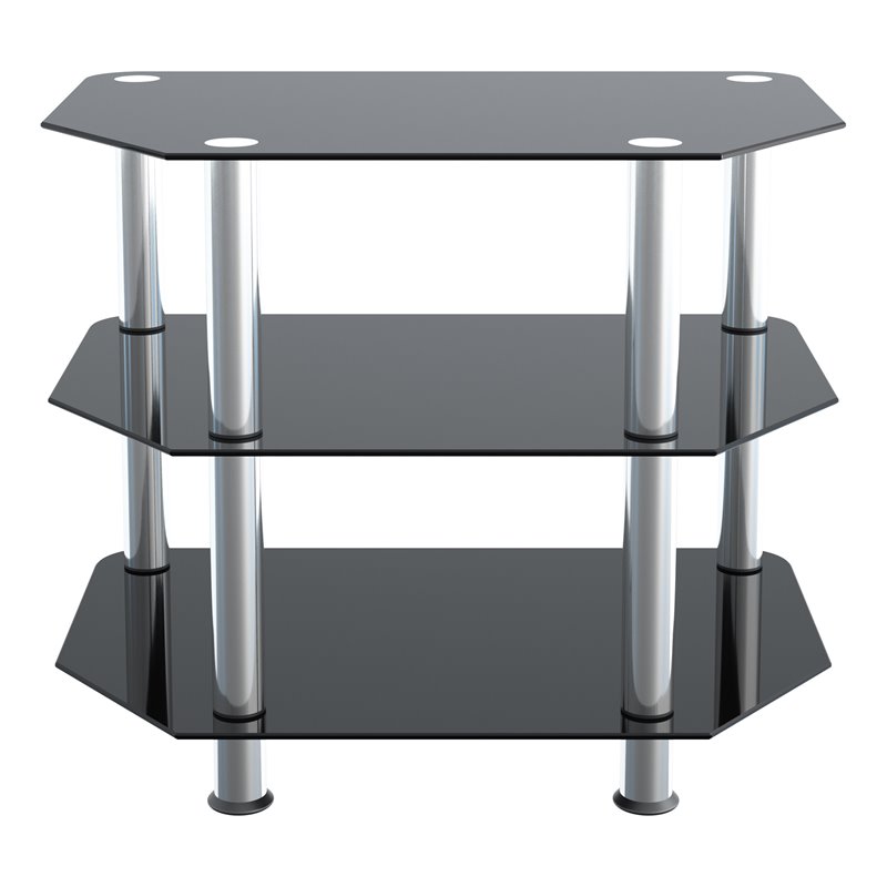 AVF Transitional Steel and Glass TV Stand for up to 32