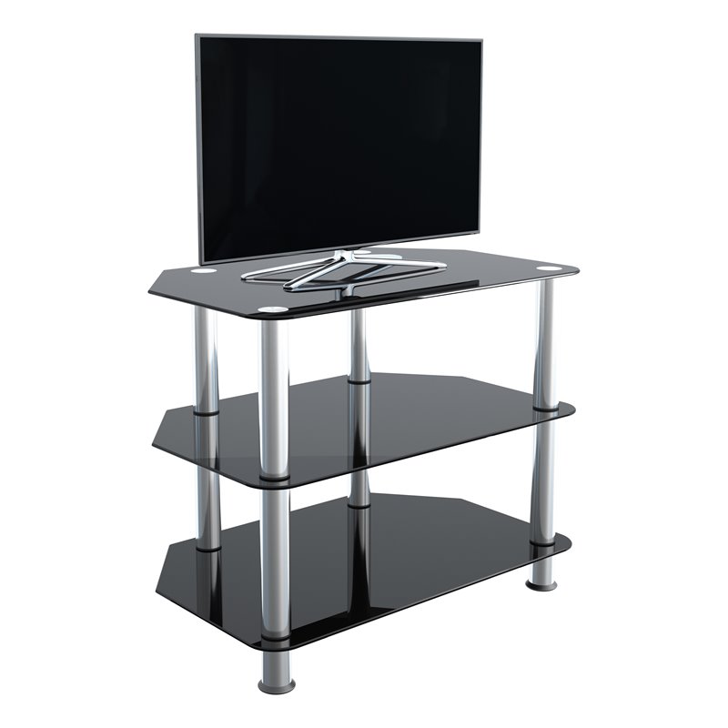 AVF Transitional Steel and Glass TV Stand for up to 32