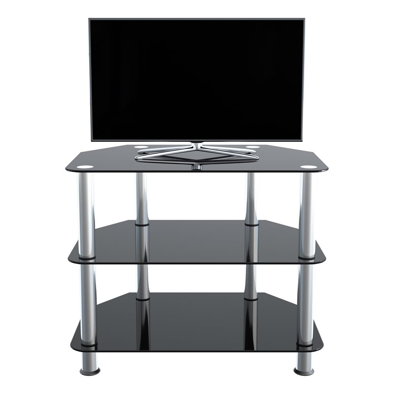 AVF Transitional Steel and Glass TV Stand for up to 32