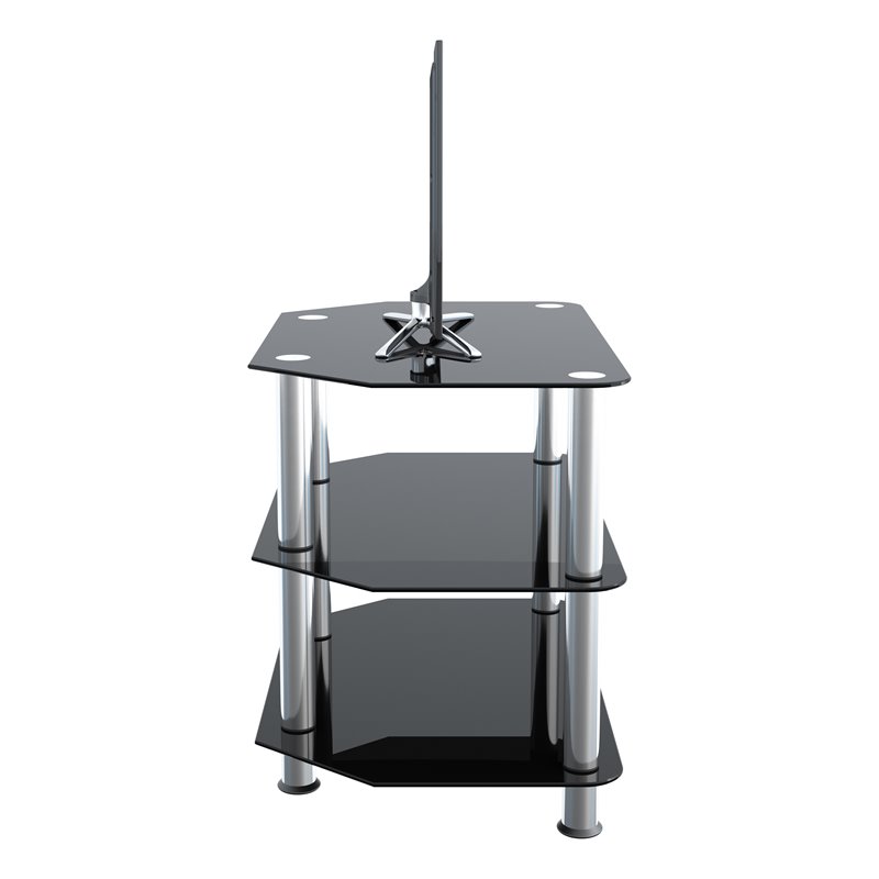 AVF Transitional Steel and Glass TV Stand for up to 32