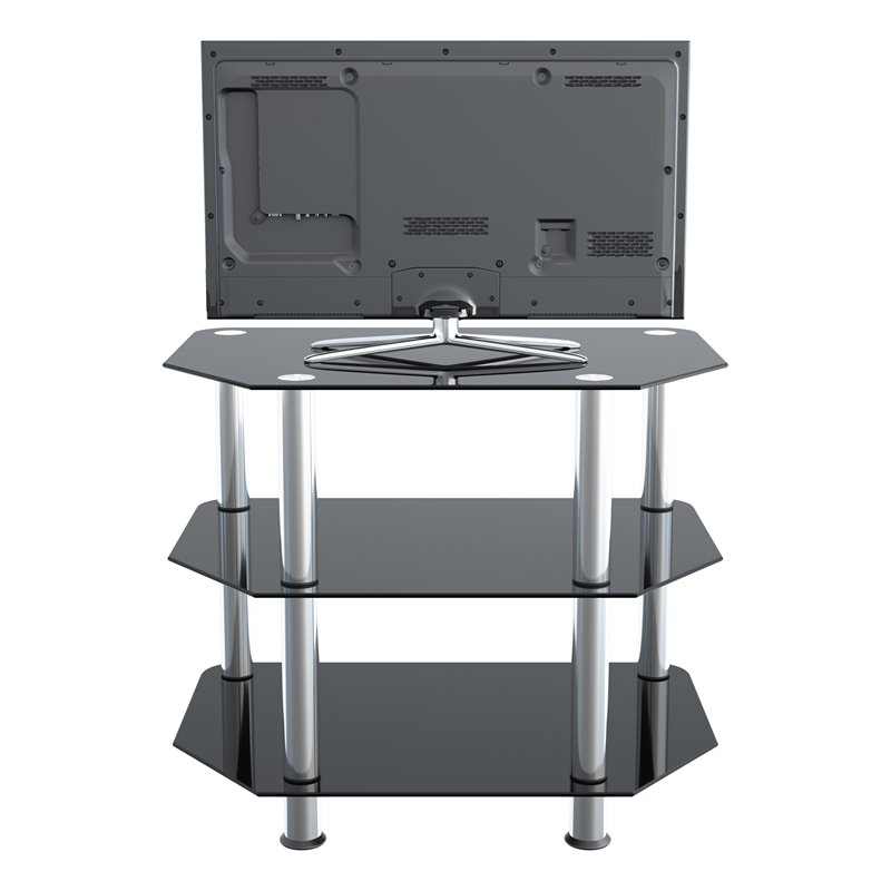 AVF Transitional Steel and Glass TV Stand for up to 32