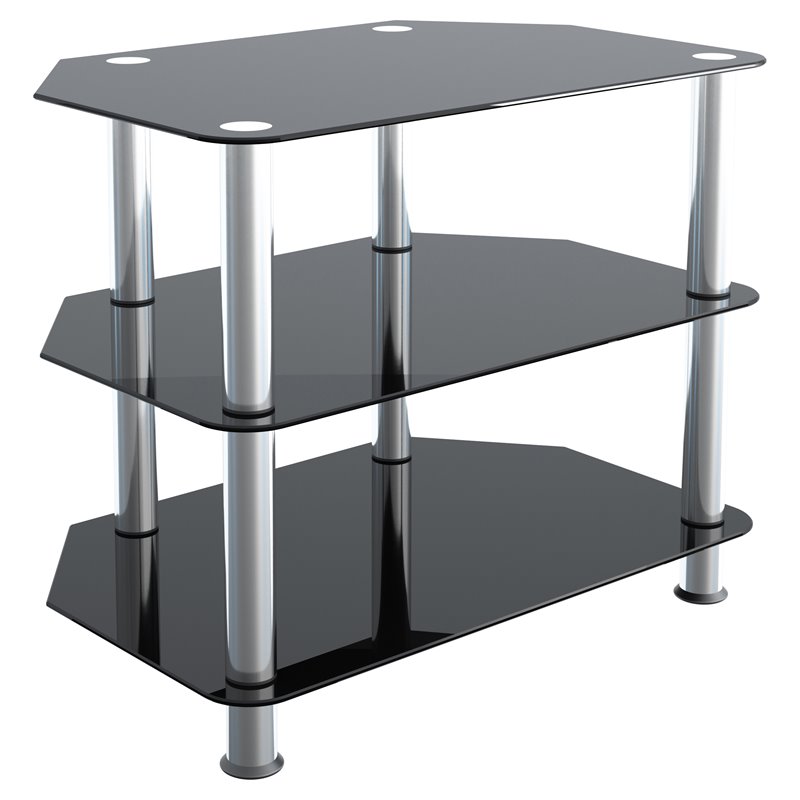 AVF Transitional Steel and Glass TV Stand for up to 32
