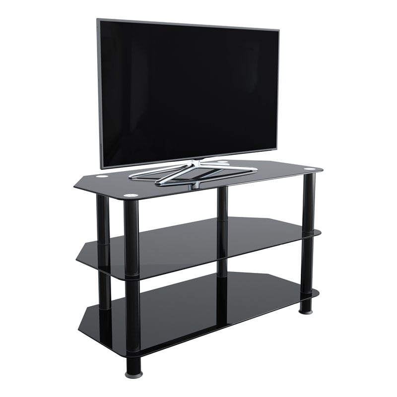 AVF Transitional Steel and Glass TV Stand for up to 42