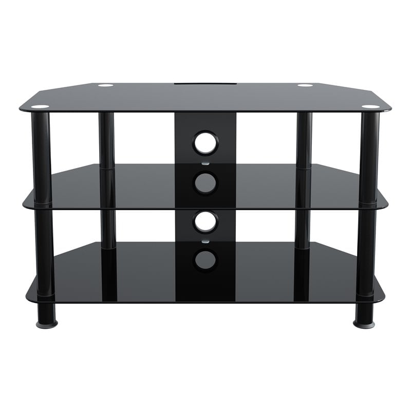 AVF Transitional Steel and Glass TV Stand for 10