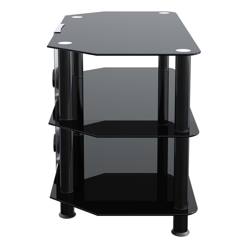 AVF Transitional Steel and Glass TV Stand for 10