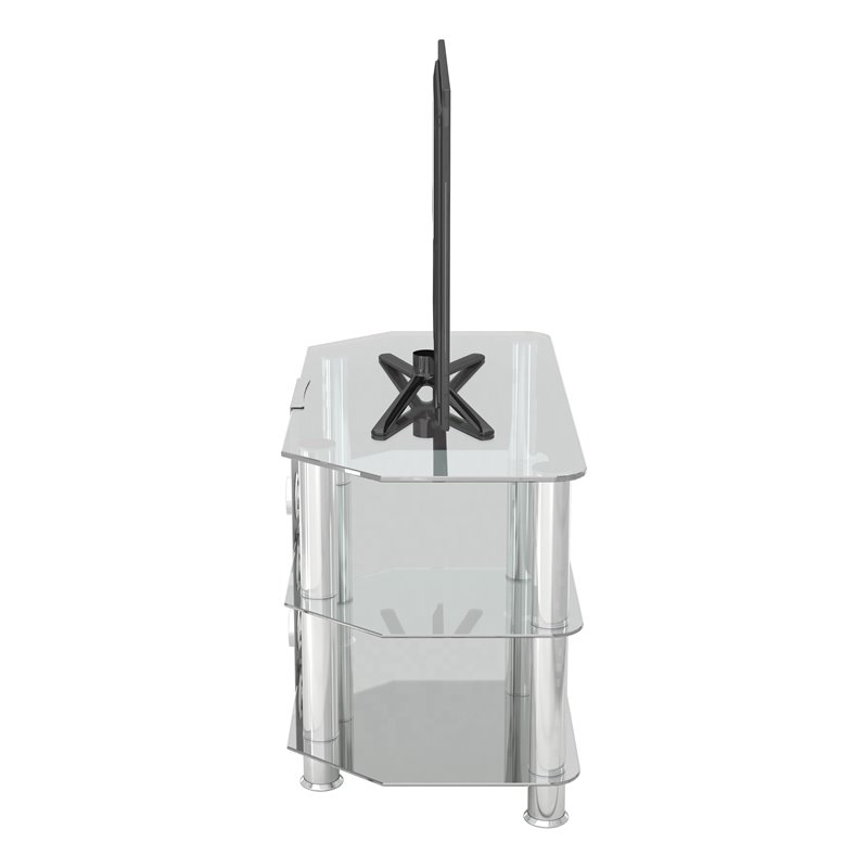 AVF Transitional Steel and Glass TV Stand for 10