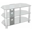 AVF Transitional Steel and Glass TV Stand for 10