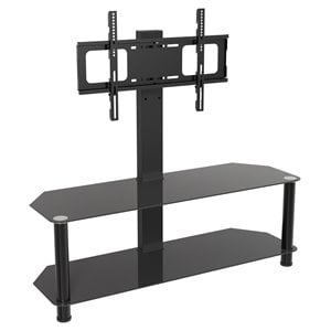 AVF Steel and Glass Stand with TV Mount for TVs up to 65&quot in Black