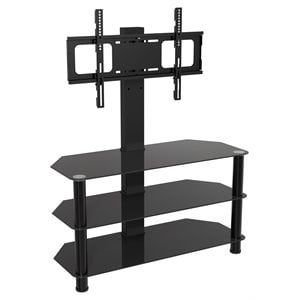 AVF Steel and Glass Stand with TV Mount for TVs up to 60&quot in Black
