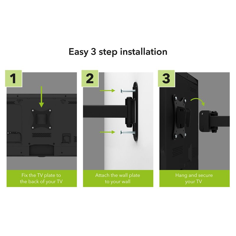 AVF Steel Full Motion Long Extend TV Wall Mount for 12