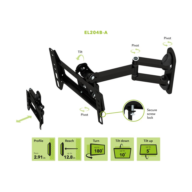 AVF Steel Full Motion Long Extension TV Wall Mount for 25