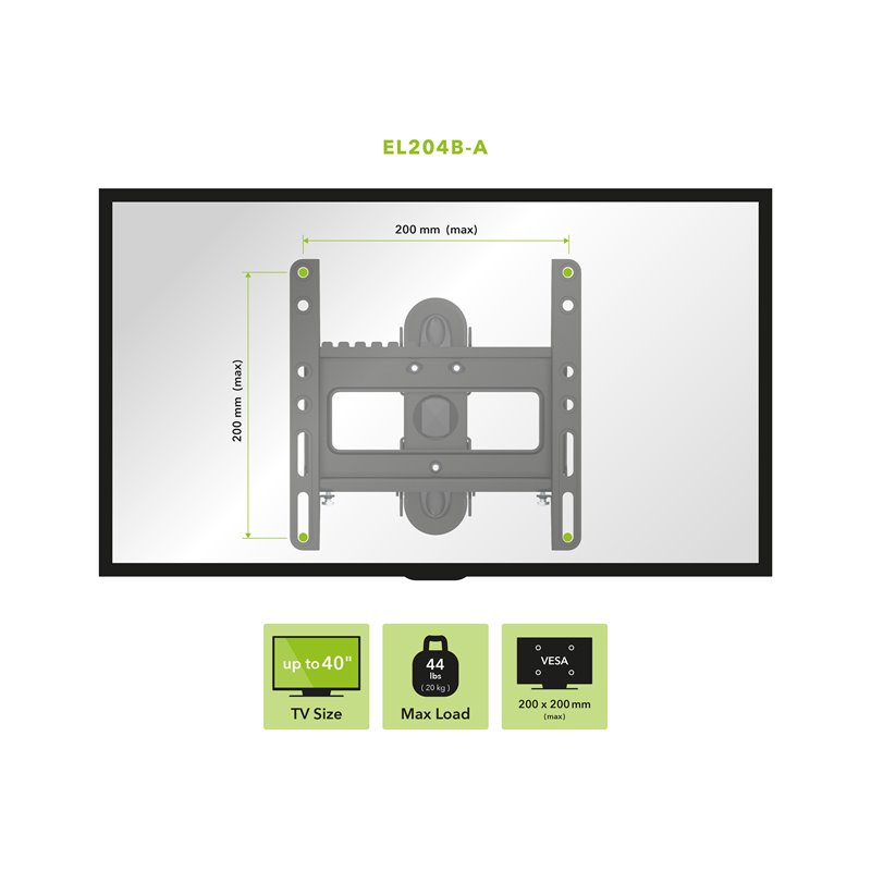 AVF Steel Full Motion Long Extension TV Wall Mount for 25