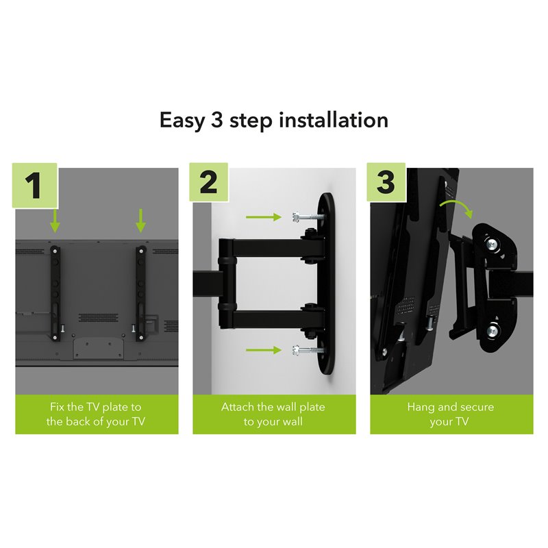 AVF Steel Full Motion Long Extension TV Wall Mount for 25