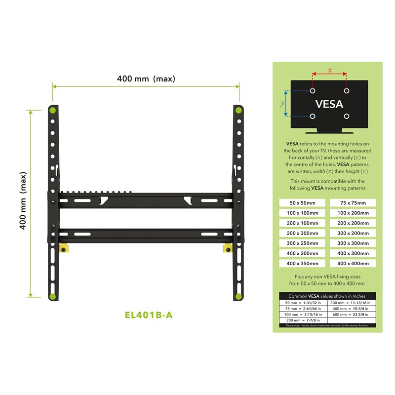 AVF Steel Flat and Tilt Low Profile TV Wall Mount for most 25