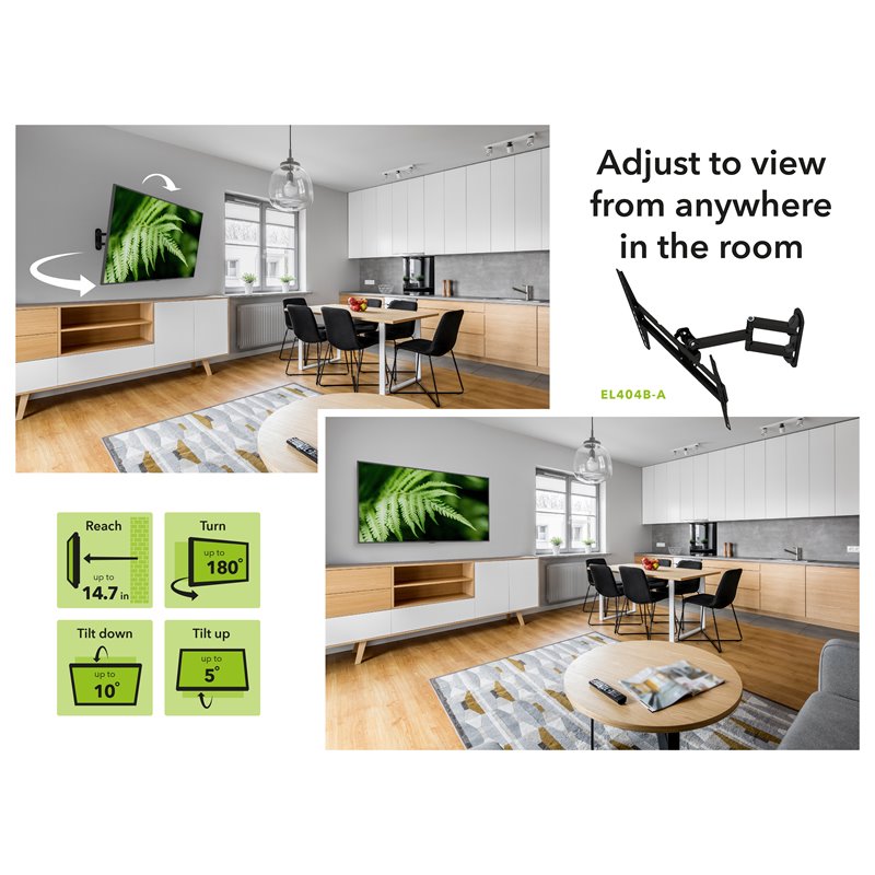 AVF Full Motion Long Extension TV Wall Mount for most 25