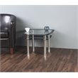 AVF Transitional Steel and Glass End Table in Black and Chrome