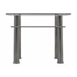 AVF Transitional Steel and Glass End Table in Black and Chrome