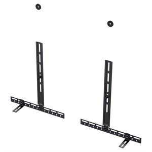 avf universal soundbar mount for mounting soundbar above or below tv in black