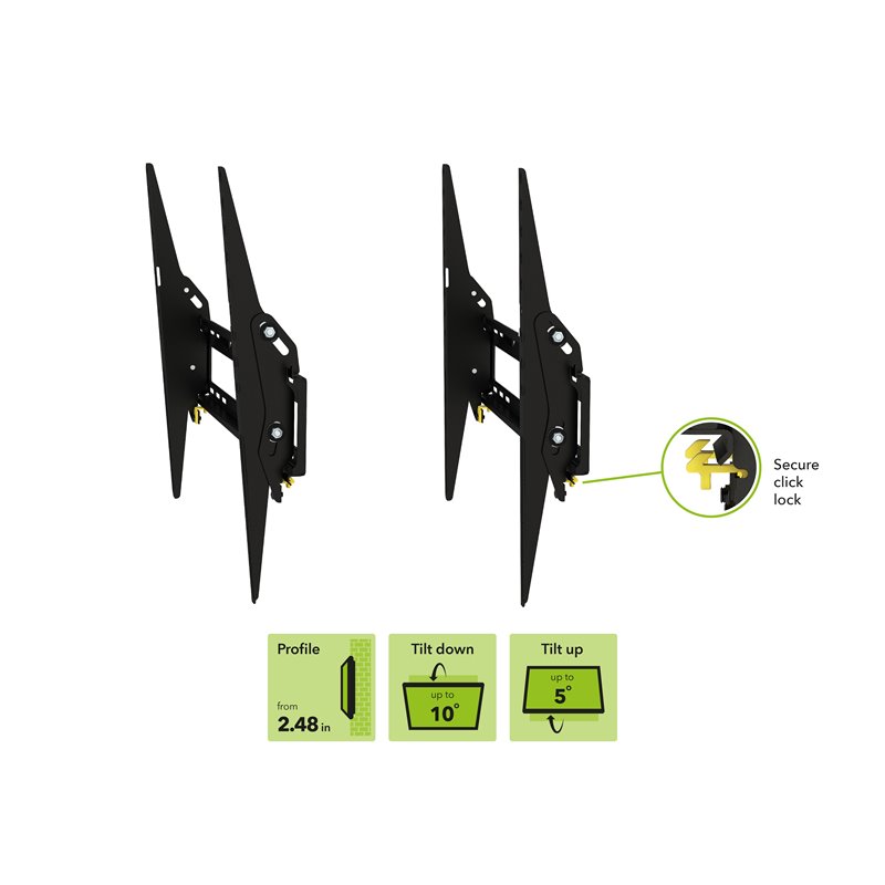 AVF Steel Adjustable Tilt Low Profile TV Mount for 30