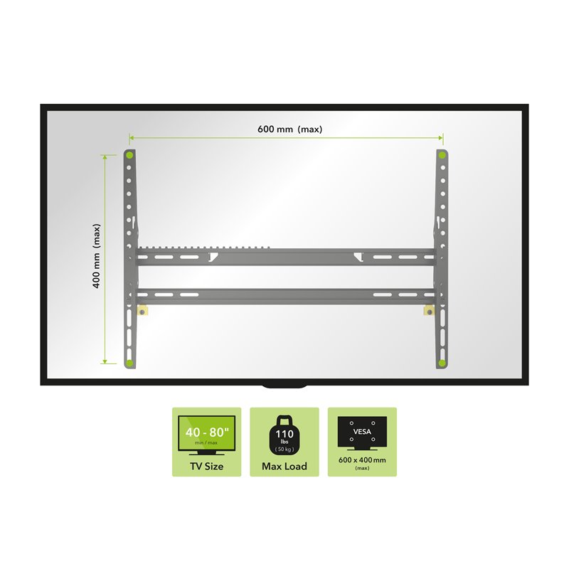 AVF Steel Adjustable Tilt Low Profile TV Mount for 30