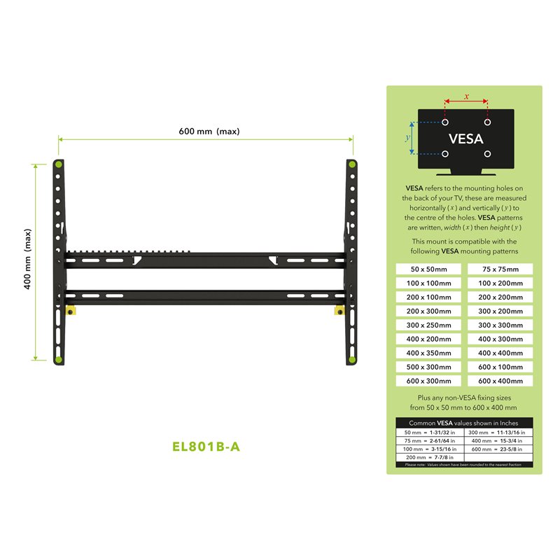 AVF Steel Adjustable Tilt Low Profile TV Mount for 30