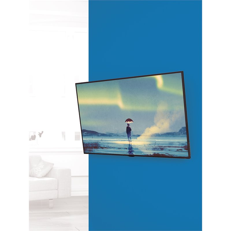 AVF Steel Super Slim TV Wall Mount with Advanced Tilt in Black/Silver