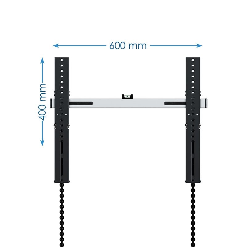 AVF Steel Super Slim TV Wall Mount with Advanced Tilt in Black/Silver